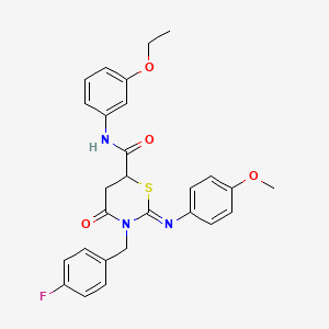 (2Z)-N-(3-ethoxyphenyl)-3-(4-fluorobenzyl)-2-[(4-methoxyphenyl)imino]-4-oxo-1,3-thiazinane-6-carboxamide