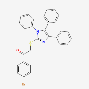 1-(4-bromophenyl)-2-[(1,4,5-triphenyl-1H-imidazol-2-yl)sulfanyl]ethanone