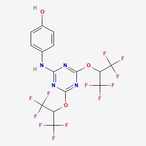 4-({4,6-Bis[(1,1,1,3,3,3-hexafluoropropan-2-yl)oxy]-1,3,5-triazin-2-yl}amino)phenol