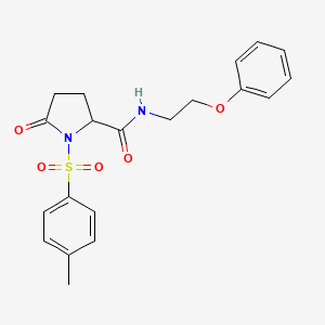 1-(4-Methylbenzenesulfonyl)-5-oxo-N-(2-phenoxyethyl)pyrrolidine-2-carboxamide