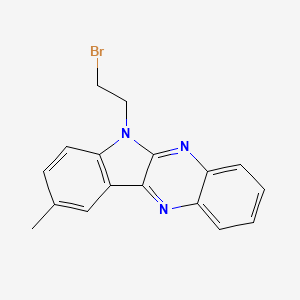 molecular formula C17H14BrN3 B11083836 5-(2-Bromoethyl)-2-methylindolo[2,3-b]quinoxaline 