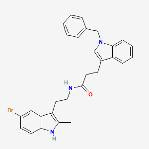 molecular formula C29H28BrN3O B11083857 3-(1-benzyl-1H-indol-3-yl)-N-[2-(5-bromo-2-methyl-1H-indol-3-yl)ethyl]propanamide 