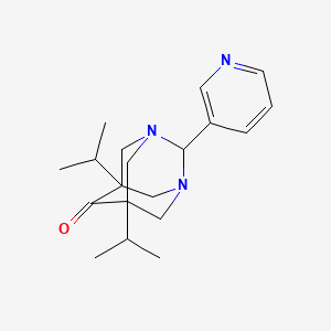 5,7-Diisopropyl-2-pyridin-3-yl-1,3-diaza-tricyclo[3.3.1.1*3,7*]decan-6-one