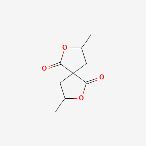 molecular formula C9H12O4 B11083874 3,8-Dimethyl-2,7-dioxaspiro[4.4]nonane-1,6-dione CAS No. 3048-76-8