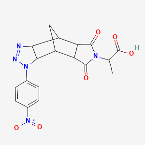 2-[1-(4-nitrophenyl)-5,7-dioxo-3a,4,4a,5,7,7a,8,8a-octahydro-4,8-methano[1,2,3]triazolo[4,5-f]isoindol-6(1H)-yl]propanoic acid