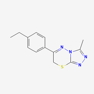 molecular formula C13H14N4S B11083882 6-(4-ethylphenyl)-3-methyl-7H-[1,2,4]triazolo[3,4-b][1,3,4]thiadiazine 