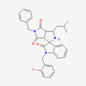 5'-Benzyl-1-(2-fluorobenzyl)-3'-isobutyl-3A',6A'-dihydro-2'H-spiro[indole-3,1'-pyrrolo[3,4-C]pyrrole]-2,4',6'(1H,3'H,5'H)-trione