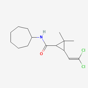 molecular formula C15H23Cl2NO B11083899 N-cycloheptyl-3-(2,2-dichloroethenyl)-2,2-dimethylcyclopropanecarboxamide 