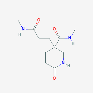 molecular formula C11H19N3O3 B11083925 N-methyl-3-[3-(methylamino)-3-oxopropyl]-6-oxopiperidine-3-carboxamide 