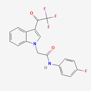 Acetamide, N-(4-fluorophenyl)-2-[3-(2,2,2-trifluoroacetyl)-indol-1-yl]-