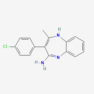 molecular formula C16H14ClN3 B11083957 3-(4-chlorophenyl)-2-methyl-1H-1,5-benzodiazepin-4-amine 