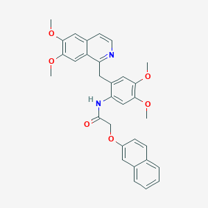 N-{2-[(6,7-dimethoxyisoquinolin-1-yl)methyl]-4,5-dimethoxyphenyl}-2-(naphthalen-2-yloxy)acetamide