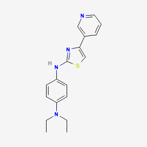 molecular formula C18H20N4S B11083967 N,N-diethyl-N'-(4-pyridin-3-yl-1,3-thiazol-2-yl)benzene-1,4-diamine 