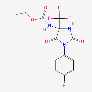 Carbamic acid, [1-(4-fluorophenyl)-2,5-dioxo-4-trifluoromethylimidazolidin-4-yl]-, ethyl ester