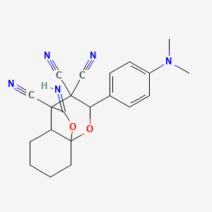 2-[4-(dimethylamino)phenyl]-10-iminotetrahydro-8a,4-(epoxymethano)chromene-3,3,4(2H,4aH)-tricarbonitrile