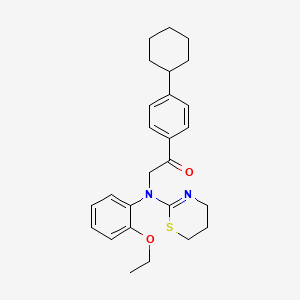 1-(4-cyclohexylphenyl)-2-[5,6-dihydro-4H-1,3-thiazin-2-yl(2-ethoxyphenyl)amino]ethanone