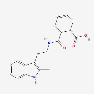 molecular formula C19H22N2O3 B11084026 Cyclohex-3-enecarboxylic acid, 6-[2-(2-methyl-1H-indol-3-yl)ethylcarbamoyl]- 