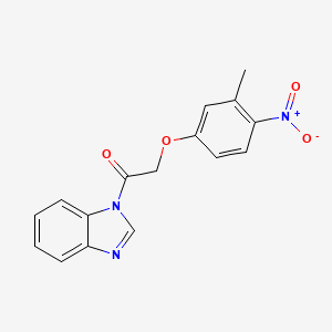 molecular formula C16H13N3O4 B11084099 1-(1H-benzimidazol-1-yl)-2-(3-methyl-4-nitrophenoxy)ethanone 