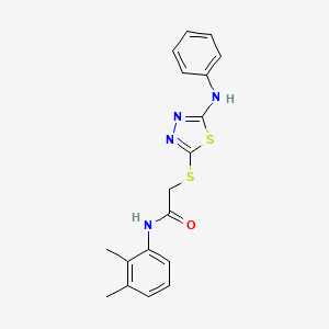 2-[(5-anilino-1,3,4-thiadiazol-2-yl)sulfanyl]-N-(2,3-dimethylphenyl)acetamide