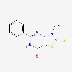 3-ethyl-7-hydroxy-5-phenyl[1,3]thiazolo[4,5-d]pyrimidine-2(3H)-thione