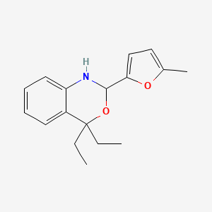 molecular formula C17H21NO2 B11084166 4,4-Diethyl-2-(5-methyl-furan-2-yl)-1,4-dihydro-2H-benzo[d][1,3]oxazine 