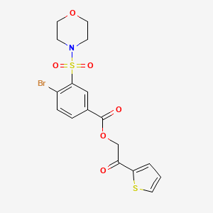 (2-oxo-2-thiophen-2-ylethyl) 4-bromo-3-morpholin-4-ylsulfonylbenzoate