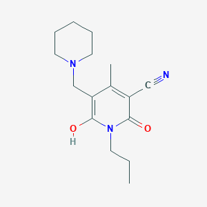 6-Hydroxy-4-methyl-2-oxo-5-(piperidin-1-ylmethyl)-1-propylpyridine-3-carbonitrile