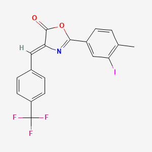 (4Z)-2-(3-iodo-4-methylphenyl)-4-[4-(trifluoromethyl)benzylidene]-1,3-oxazol-5(4H)-one