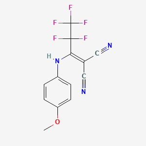 2-[2,2,3,3,3-Pentafluoro-1-(4-methoxy-phenylamino)-propylidene]-malononitrile