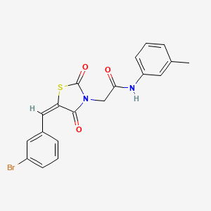 2-[(5E)-5-(3-bromobenzylidene)-2,4-dioxo-1,3-thiazolidin-3-yl]-N-(3-methylphenyl)acetamide