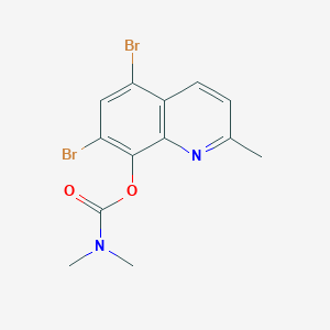 molecular formula C13H12Br2N2O2 B11084277 (5,7-dibromo-2-methylquinolin-8-yl) N,N-dimethylcarbamate 