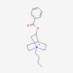 molecular formula C18H26NO2+ B11084325 1-Butyl-3-[(phenylcarbonyl)oxy]-1-azoniabicyclo[2.2.2]octane 