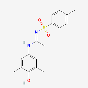 (1E)-N-(4-hydroxy-3,5-dimethylphenyl)-N'-[(4-methylphenyl)sulfonyl]ethanimidamide