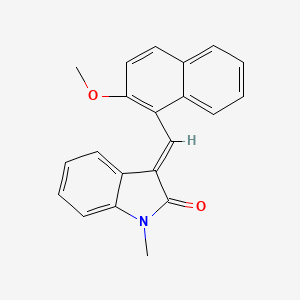 (3E)-3-[(2-methoxynaphthalen-1-yl)methylidene]-1-methyl-1,3-dihydro-2H-indol-2-one