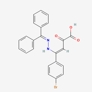 molecular formula C23H17BrN2O3 B11084422 (3Z)-4-(4-bromophenyl)-4-[2-(diphenylmethylidene)hydrazinyl]-2-oxobut-3-enoic acid 