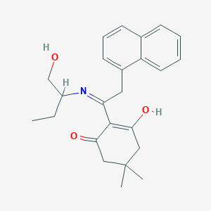 2-{1-[(1-Hydroxybutan-2-yl)amino]-2-(naphthalen-1-yl)ethylidene}-5,5-dimethylcyclohexane-1,3-dione