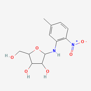 molecular formula C12H16N2O6 B11084434 N-(5-methyl-2-nitrophenyl)pentofuranosylamine 