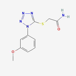 molecular formula C10H11N5O2S B11084451 2-{[1-(3-methoxyphenyl)-1H-tetrazol-5-yl]sulfanyl}acetamide 