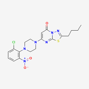 2-butyl-7-[4-(2-chloro-6-nitrophenyl)piperazin-1-yl]-5H-[1,3,4]thiadiazolo[3,2-a]pyrimidin-5-one