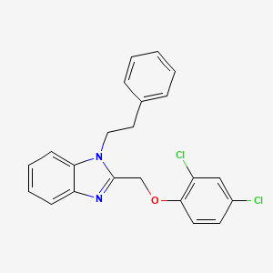 1H-Benzoimidazole, 2-(2,4-dichlorophenoxymethyl)-1-phenethyl-