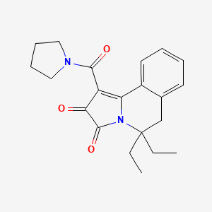 5,5-Diethyl-1-(pyrrolidin-1-ylcarbonyl)-5,6-dihydropyrrolo[2,1-a]isoquinoline-2,3-dione