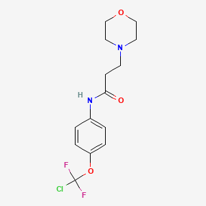 molecular formula C14H17ClF2N2O3 B11084464 N-{4-[chloro(difluoro)methoxy]phenyl}-3-(morpholin-4-yl)propanamide 