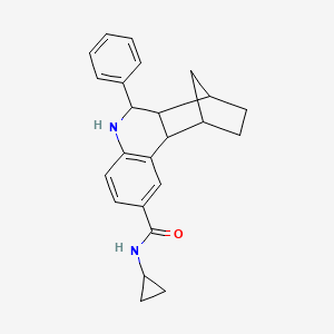 N-cyclopropyl-6-phenyl-5,6,6a,7,8,9,10,10a-octahydro-7,10-methanophenanthridine-2-carboxamide