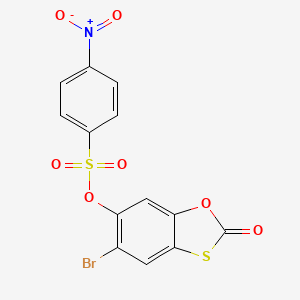 5-Bromo-2-oxo-1,3-benzoxathiol-6-yl 4-nitrobenzenesulfonate