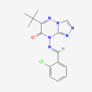 6-tert-Butyl-8-[(2-chloro-benzylidene)-amino]-8H-[1,2,4]triazolo[4,3-b][1,2,4]triazin-7-one