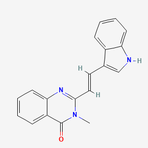 molecular formula C19H15N3O B11084537 2-[(E)-2-(1H-indol-3-yl)ethenyl]-3-methylquinazolin-4(3H)-one 