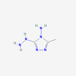 molecular formula C3H8N6 B11084548 3-hydrazinyl-5-methyl-4H-1,2,4-triazol-4-amine 