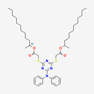 Didodecan-2-yl 2,2'-{[6-(diphenylamino)-1,3,5-triazine-2,4-diyl]disulfanediyl}diacetate