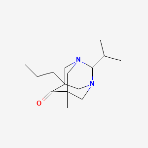 2-Isopropyl-5-methyl-7-propyl-1,3-diazatricyclo[3.3.1.1~3,7~]decan-6-one