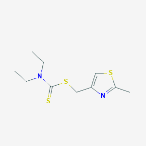 molecular formula C10H16N2S3 B11084557 (2-methyl-1,3-thiazol-4-yl)methyl N,N-diethylcarbamodithioate 